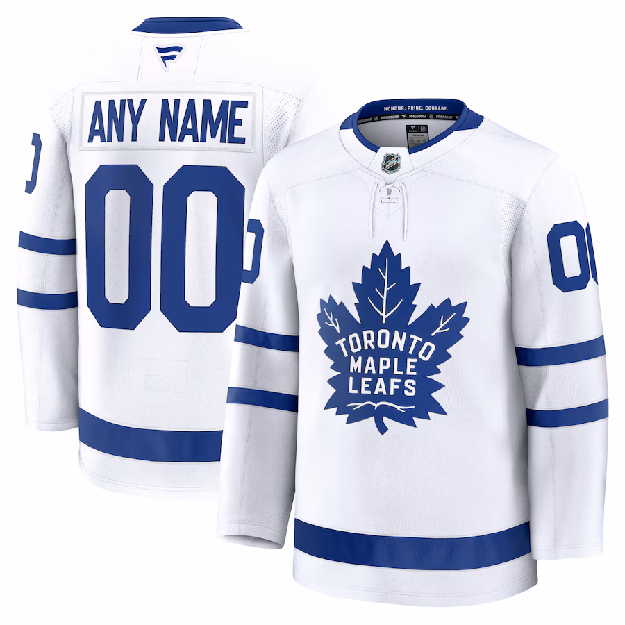 Men's Toronto Maple Leafs Fanatics White Away Premium Custom Jersey - Ujersey