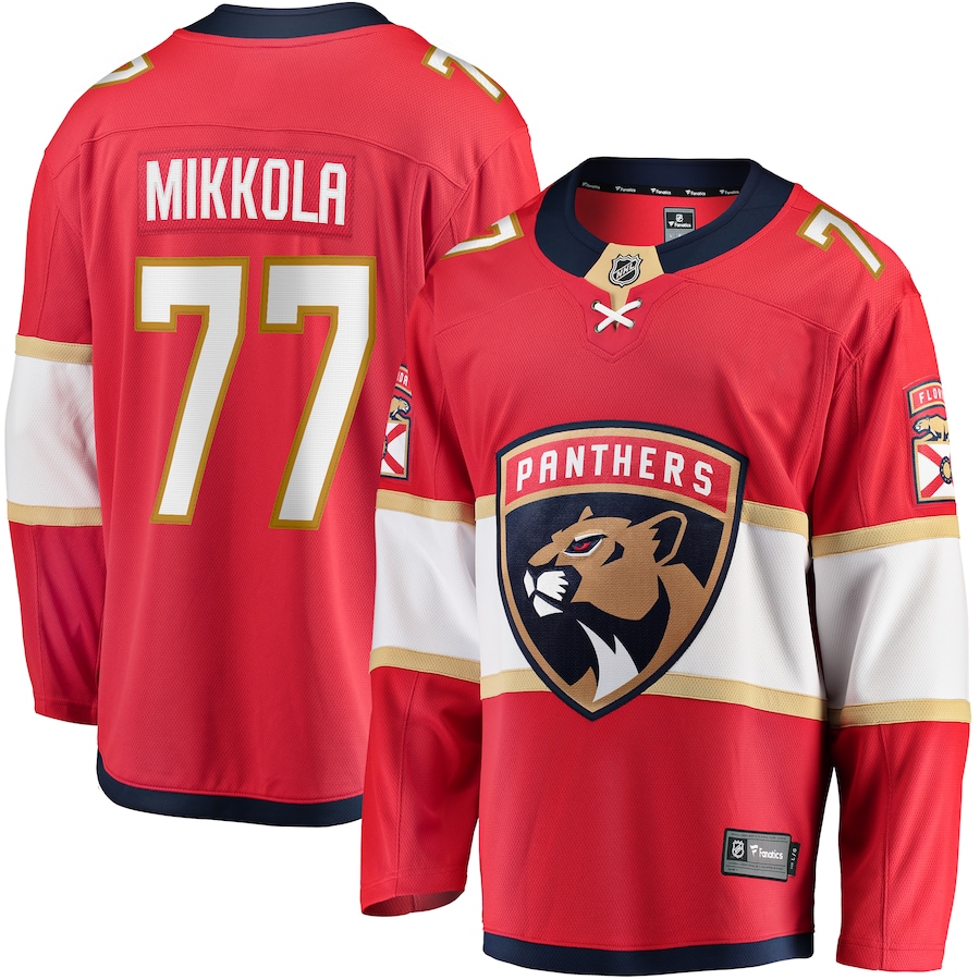 Men's Florida Panthers Niko Mikkola Fanatics Red Premier Breakaway Player Jersey - Ujersey