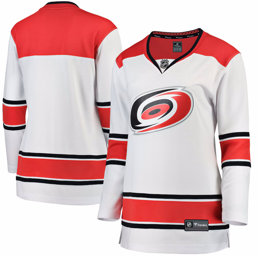 Women's Carolina Hurricanes Fanatics White Away Breakaway Jersey - Ujersey