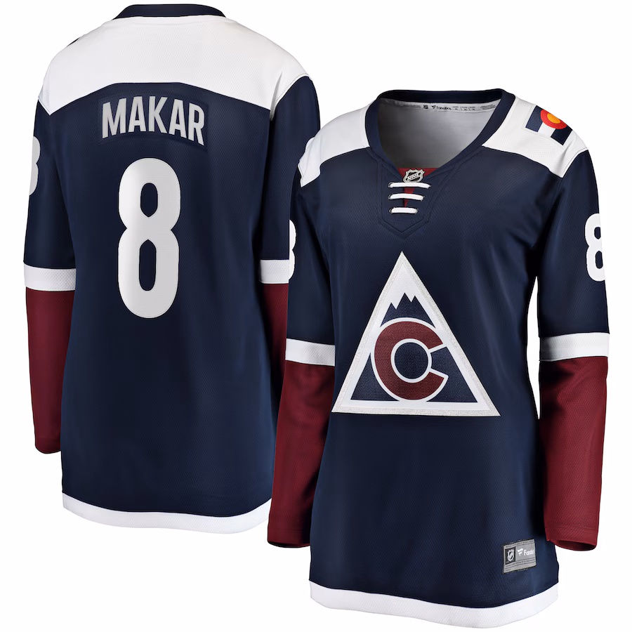 Women's Colorado Avalanche Cale Makar Fanatics Navy Alternate Premier Breakaway Player Jersey - Ujersey