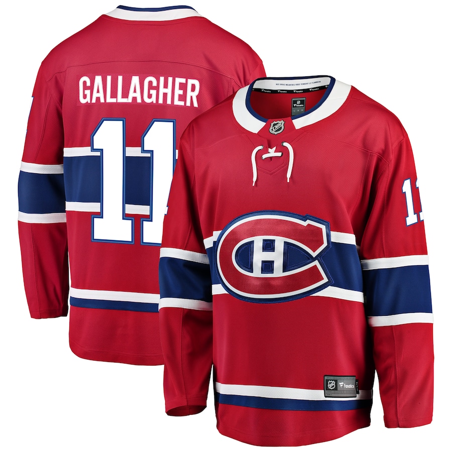 Men's Montreal Canadiens Brendan Gallagher Fanatics Red Breakaway Player Jersey - Ujersey