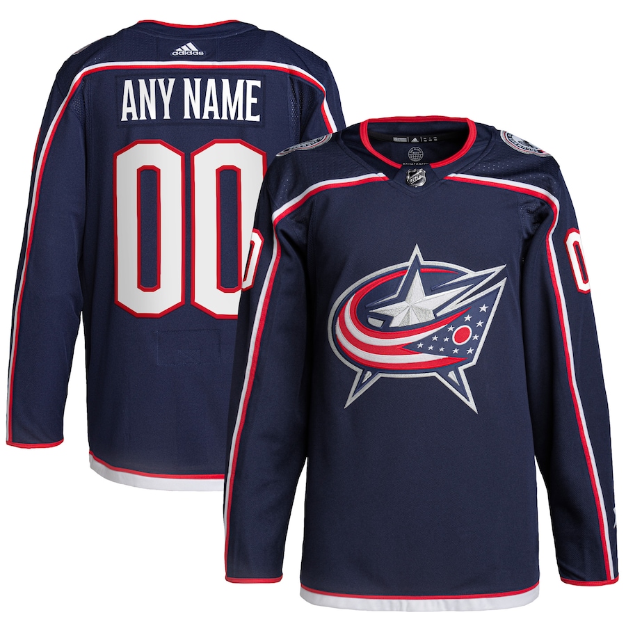 Men's Columbus Blue Jackets adidas Navy Home Primegreen Authentic Custom Jersey - Ujersey
