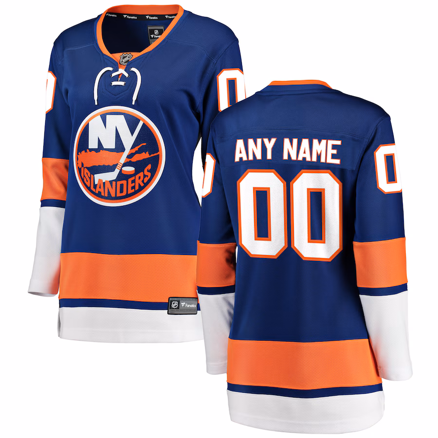 Women's New York Islanders Fanatics Blue Home Breakaway Custom Jersey - Ujersey