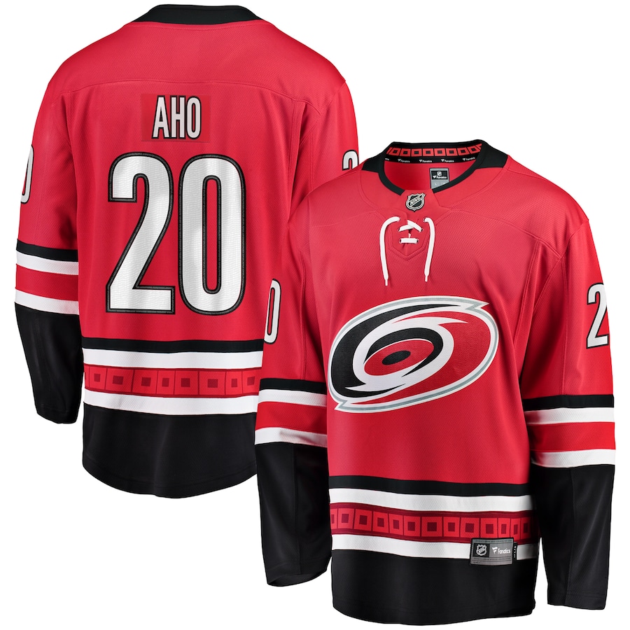 Men's Carolina Hurricanes Sebastian Aho Fanatics Red Alternate Breakaway Player Jersey - Ujersey