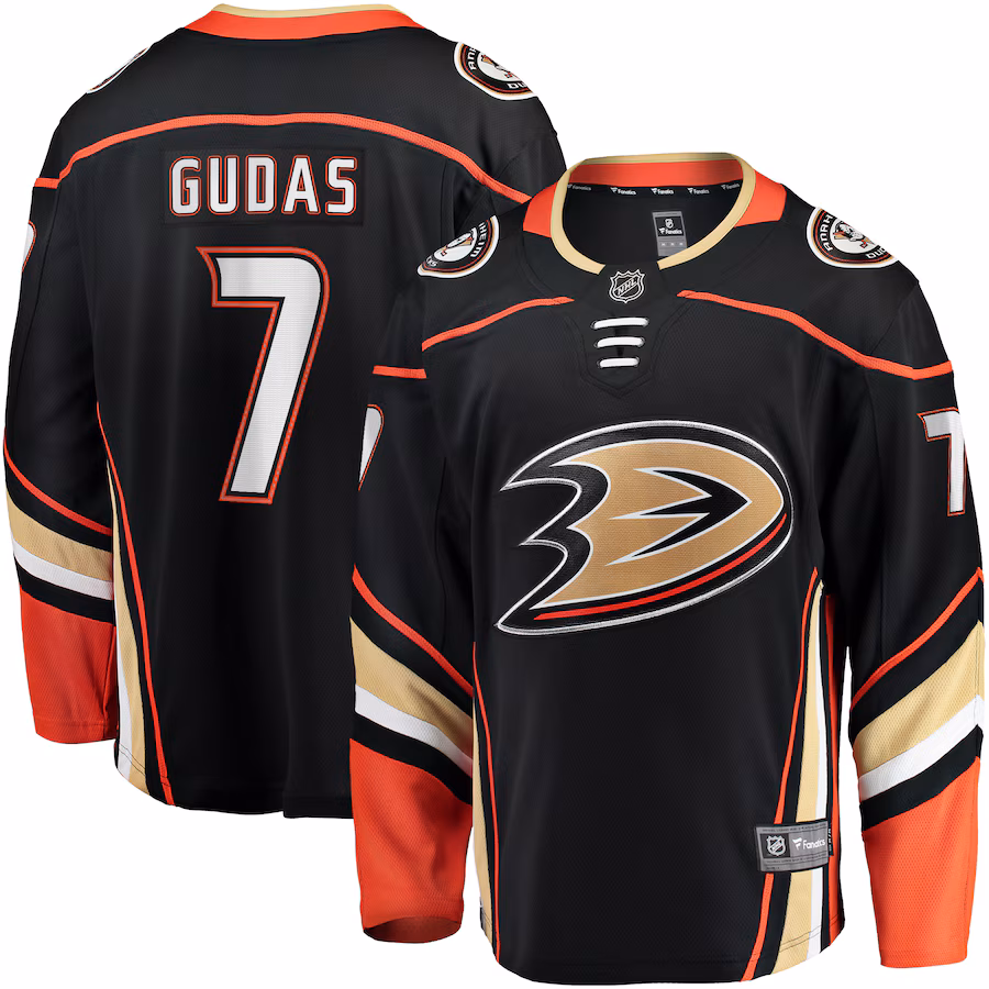 Men's Anaheim Ducks Radko Gudas Fanatics Black Home Breakaway Jersey - Ujersey