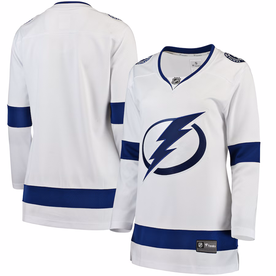 Women's Tampa Bay Lightning Fanatics White Away Breakaway Jersey - Ujersey
