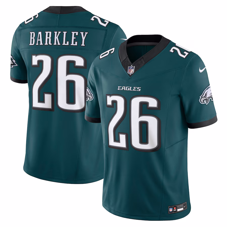 Men's Philadelphia Eagles Saquon Barkley Nike Midnight Green Vapor F.U.S.E. Limited Jersey - Ujersey