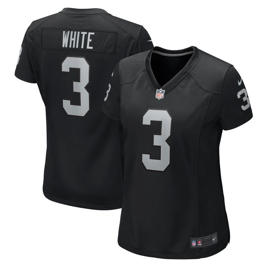 Women's Las Vegas Raiders Zamir White Nike Black Game Jersey - Ujersey