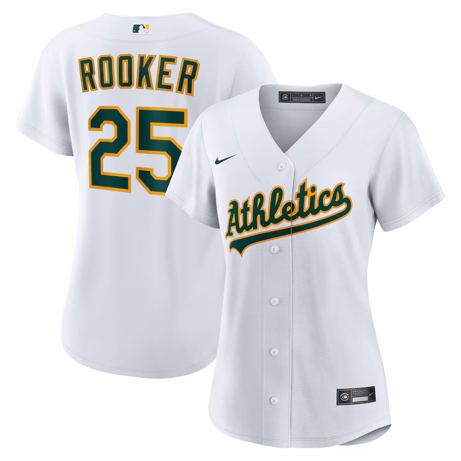 Women's Athletics Brent Rooker Nike White Home Replica Jersey - Ujersey