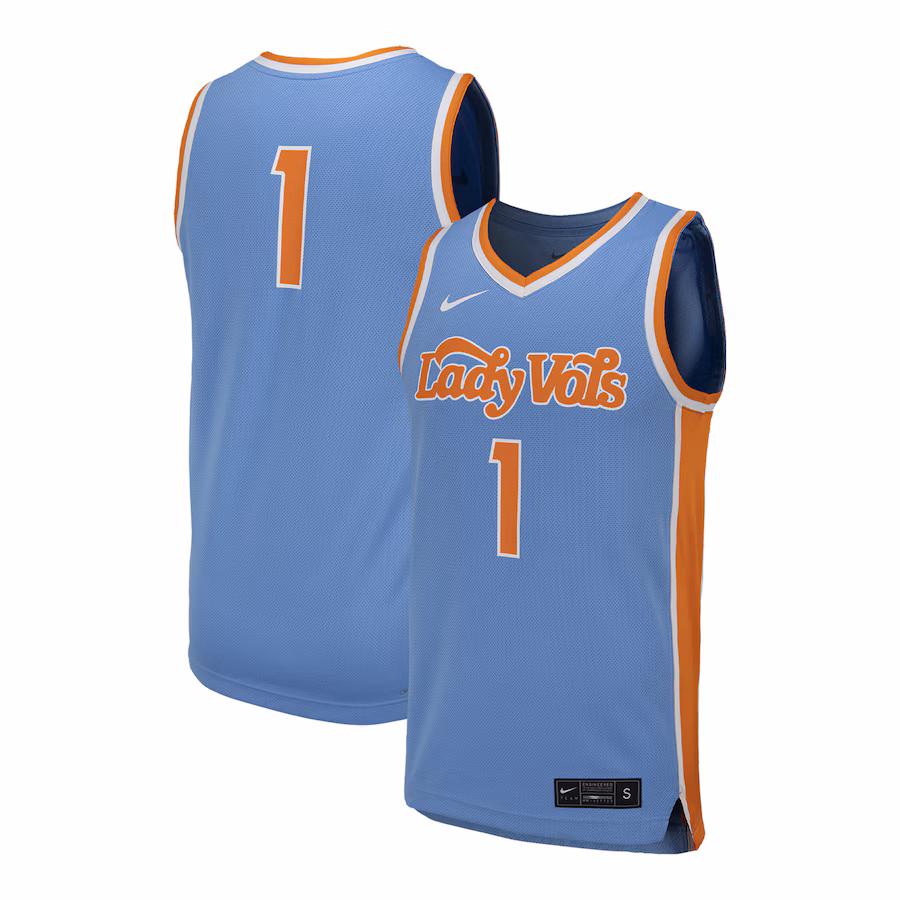 Unisex Nike #1 Light Blue Tennessee Volunteers Team Replica Basketball Jersey - Ujersey
