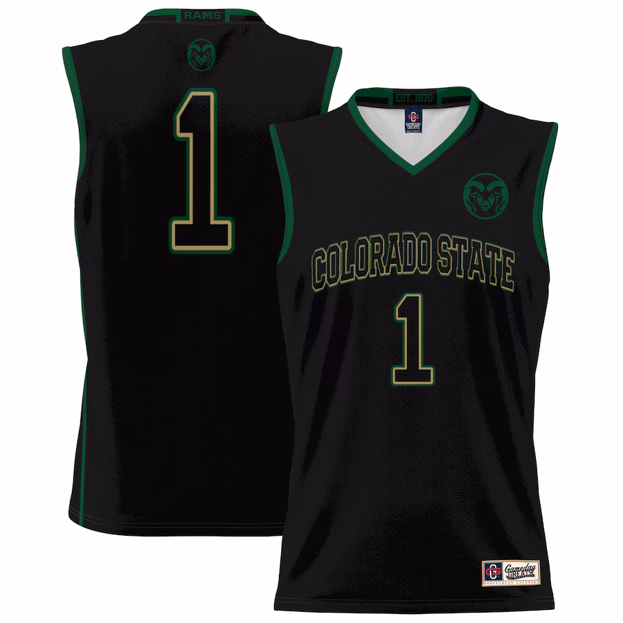 Unisex GameDay Greats #1 Black Colorado State Rams Lightweight Basketball Jersey - Ujersey