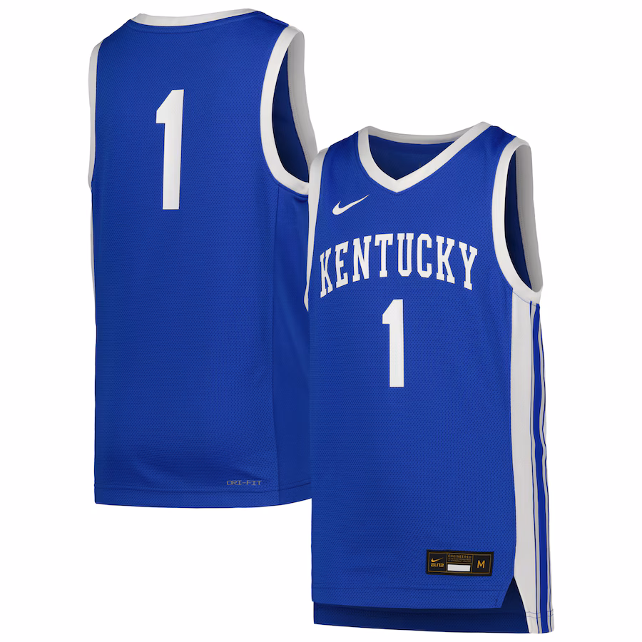 Youth Nike #1 Royal Kentucky Wildcats Icon Replica Basketball Jersey - Ujersey