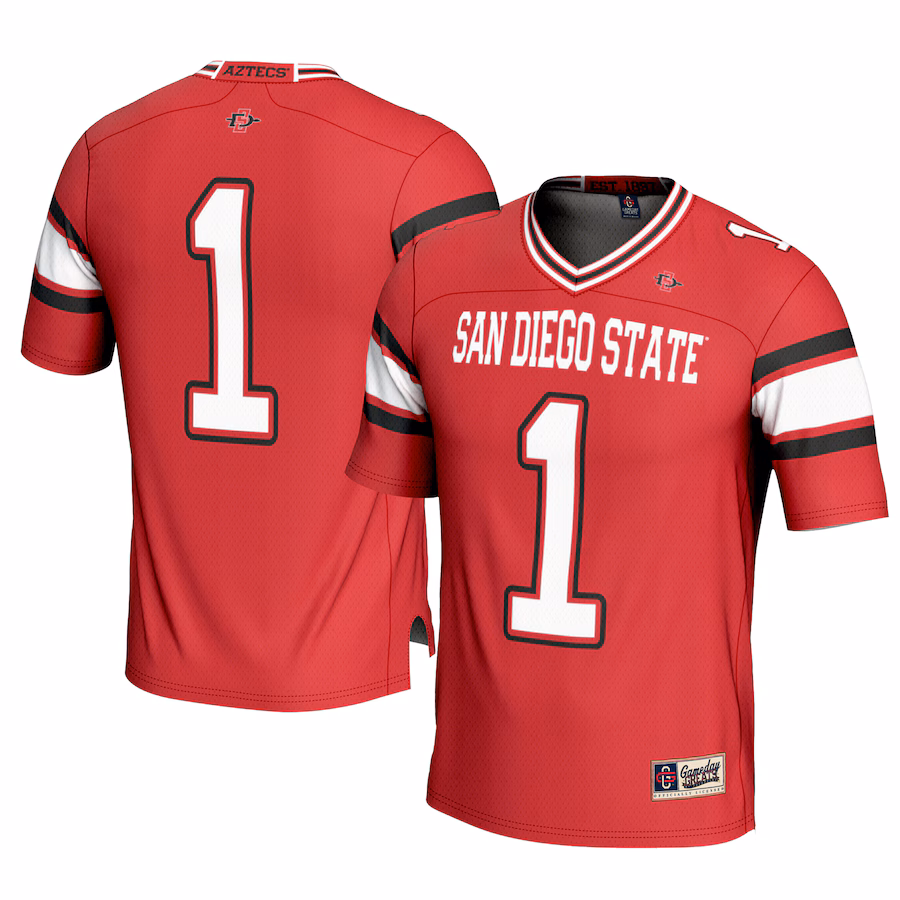 Men's GameDay Greats #1 Cardinal San Diego State Aztecs Football Jersey - Ujersey