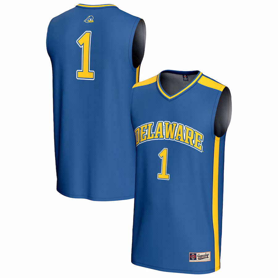 Youth GameDay Greats #1 Royal Delaware Fightin' Blue Hens Lightweight Collegiate Basketball Fashion Jersey - Ujersey