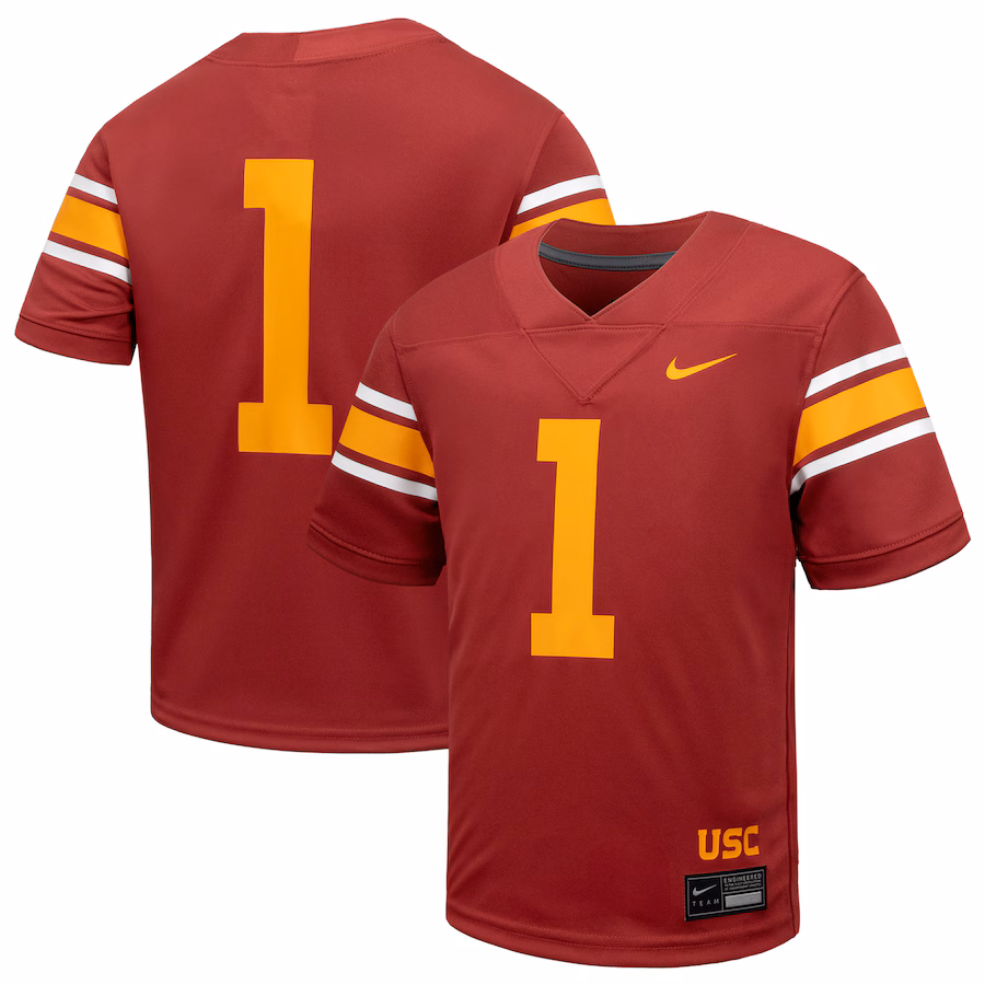 Youth Nike #1 Cardinal USC Trojans Alternate Untouchable Football Jersey - Ujersey