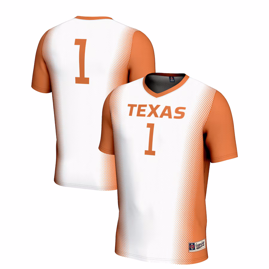 Youth GameDay Greats White #1 Texas Longhorns  Lightweight Women's Soccer Jersey - Ujersey