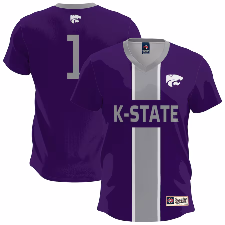 Men's GameDay Greats  Purple Kansas State Wildcats Lightweight Soccer Fashion Jersey - Ujersey