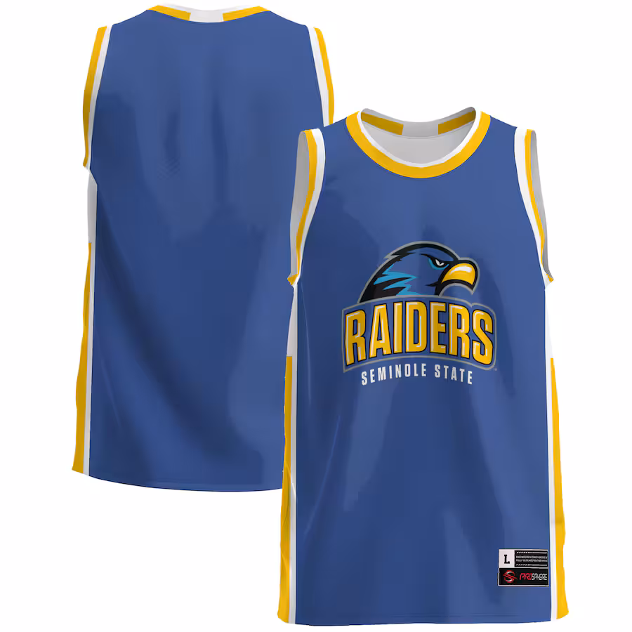 Men's GameDay Greats  Blue Seminole State Raiders  Lightweight Basketball Jersey - Ujersey