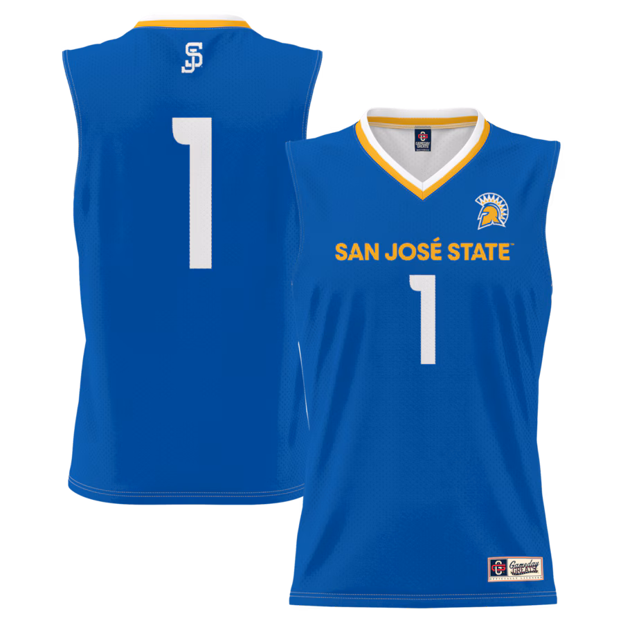 Youth GameDay Greats #1 Royal San Jose State Spartans Lightweight Basketball Jersey - Ujersey