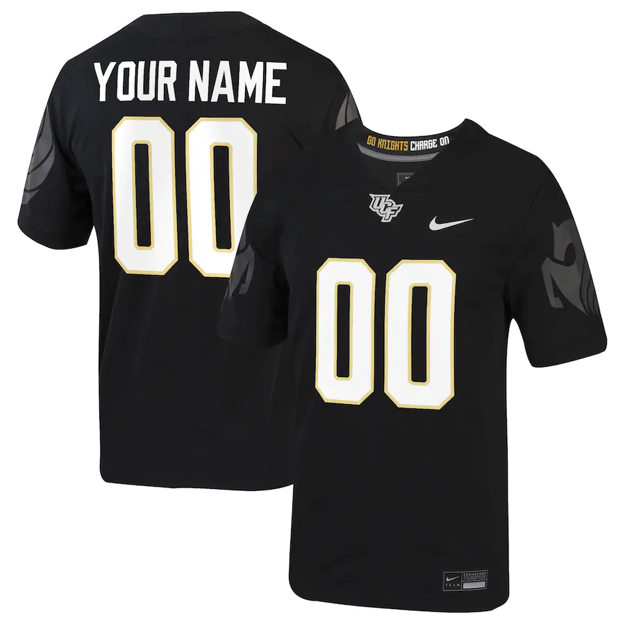 Men's Nike  Black UCF Knights Football Custom Game Jersey - Ujersey