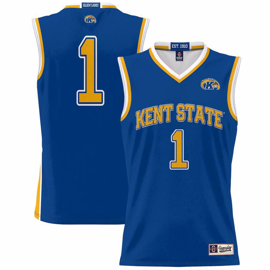 Men's GameDay Greats #1 Navy Kent State Golden Flashes Lightweight Basketball Fashion Jersey - Ujersey