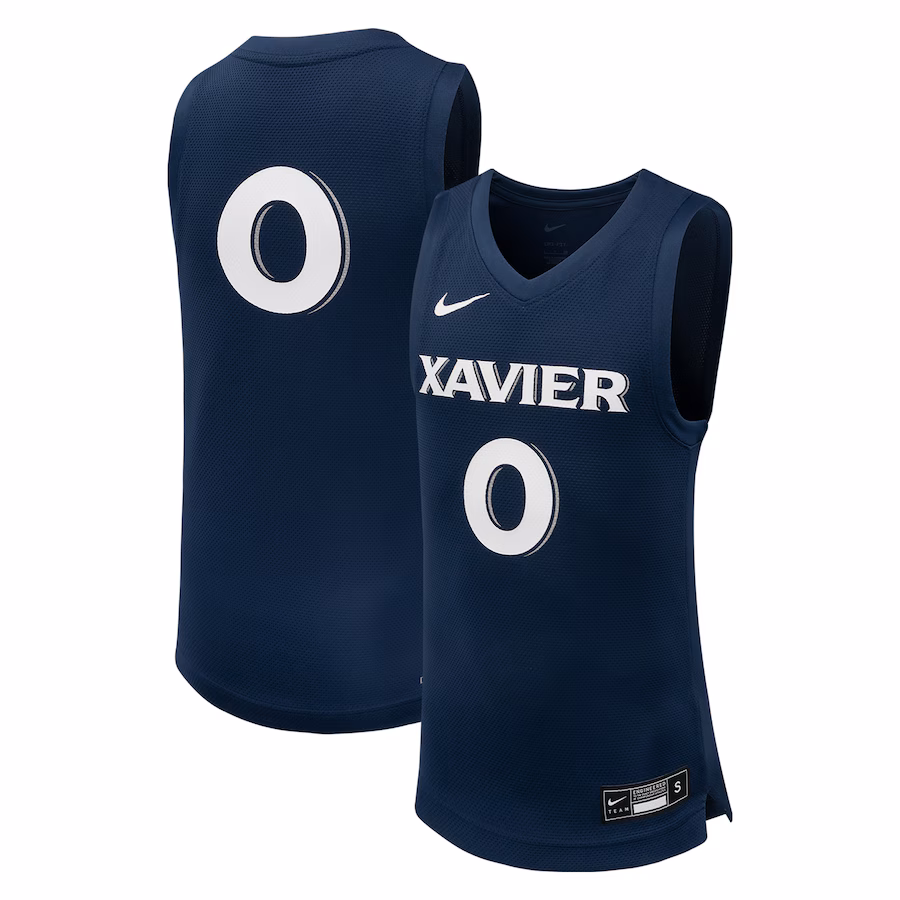 Youth Nike #0 Navy Xavier Musketeers Team Replica Basketball Jersey - Ujersey