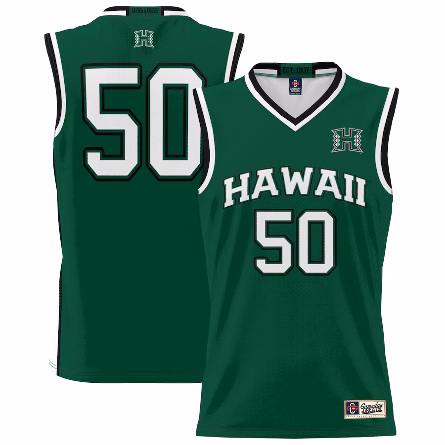 Unisex GameDay Greats #50 Green Hawaii Rainbow Warriors Lightweight Basketball Jersey - Ujersey