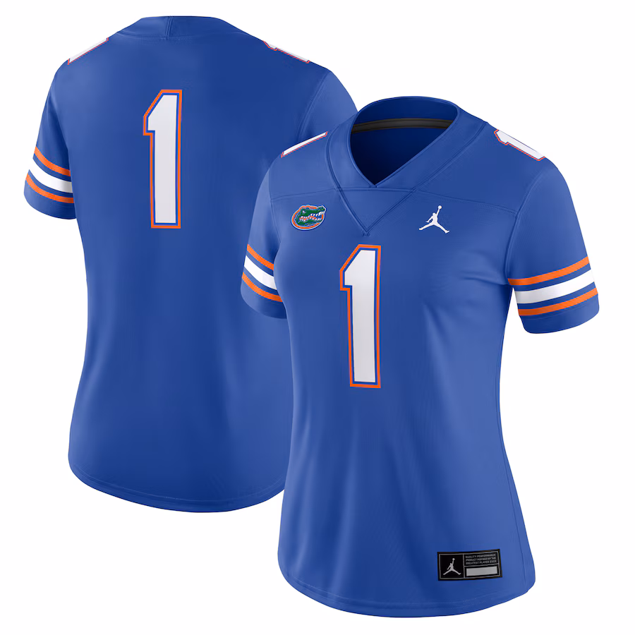 Women's Jordan Brand #1 Royal Florida Gators Game Jersey - Ujersey