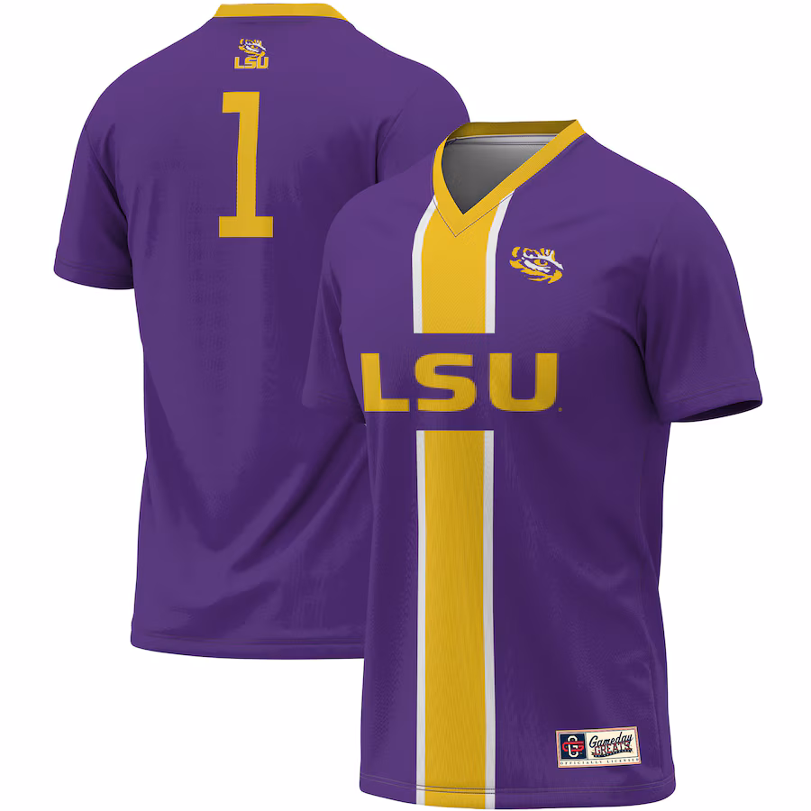 Unisex ProSphere #1 Purple LSU Tigers Lightweight Soccer Jersey - Ujersey