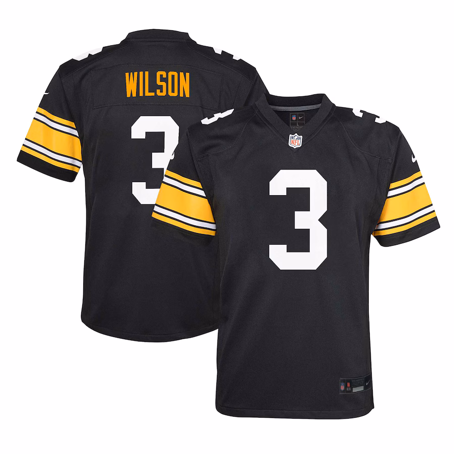 Youth Pittsburgh Steelers Russell Wilson Nike Black Alternate Player Game Jersey - Ujersey