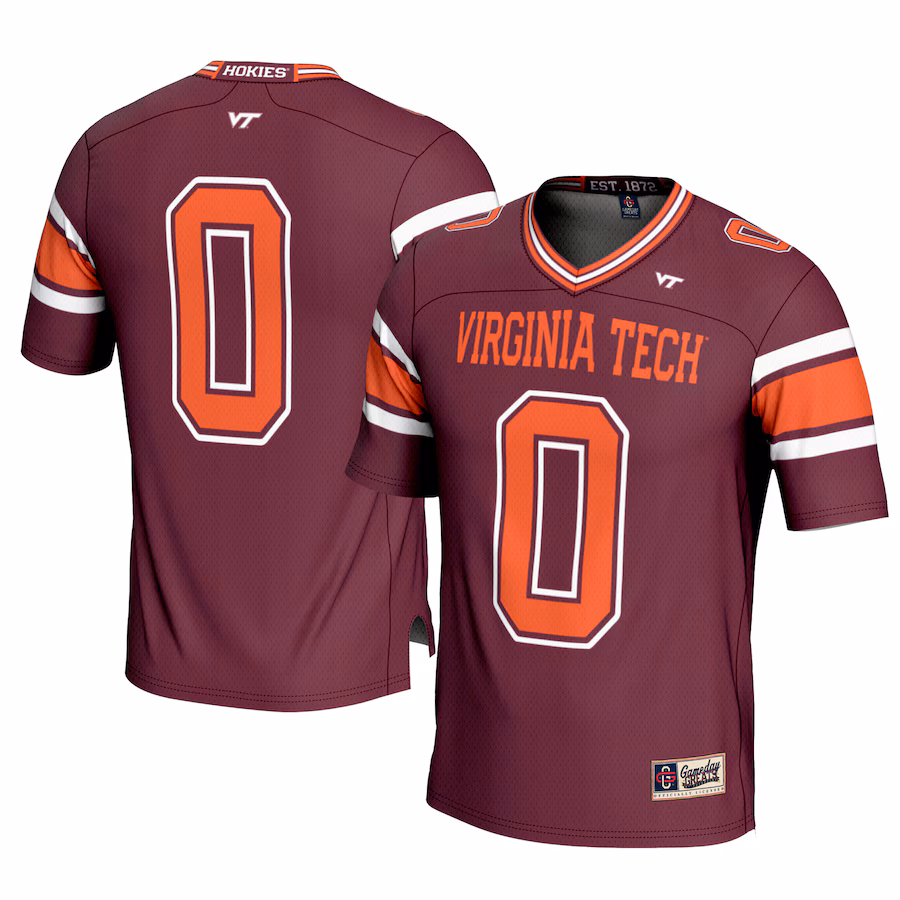 Men's GameDay Greats #0 Maroon Virginia Tech Hokies Football Jersey - Ujersey