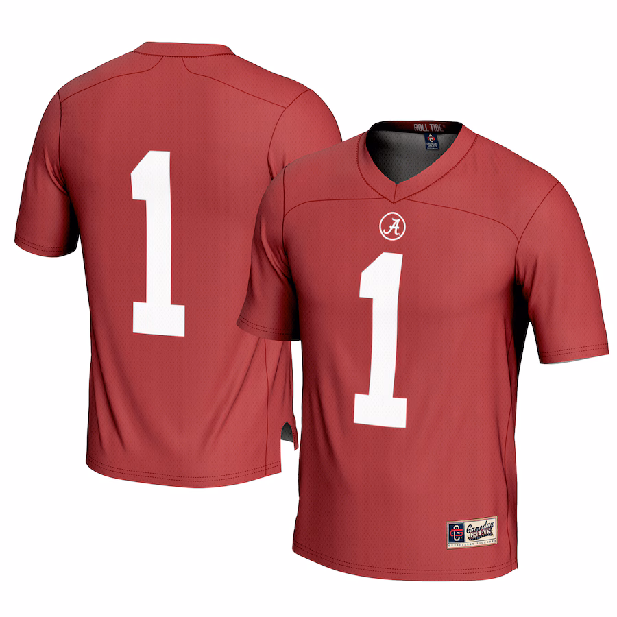 Men's GameDay Greats #1 Crimson Alabama Crimson Tide Football Jersey - Ujersey