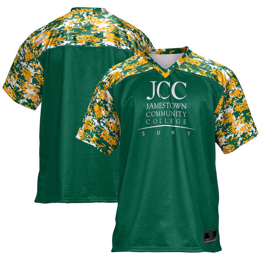 Men's ProSphere  Green SUNY Jamestown Community College Football Jersey - Ujersey