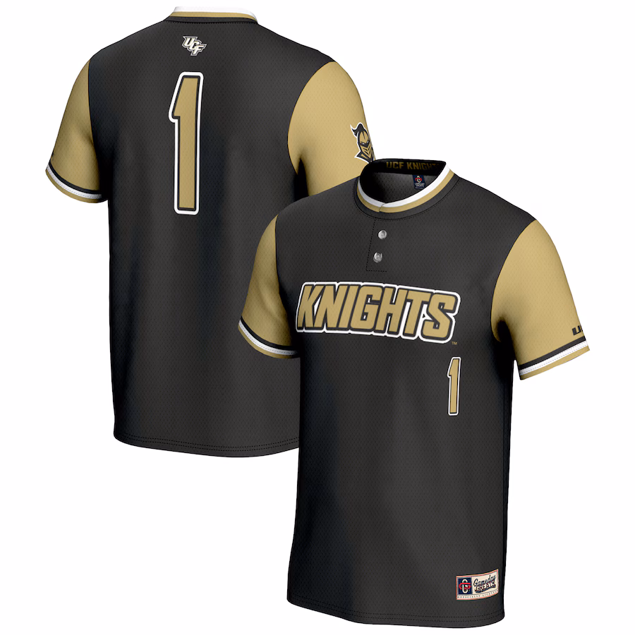 GameDay Greats #1 Black UCF Knights Lightweight Softball Jersey - Ujersey