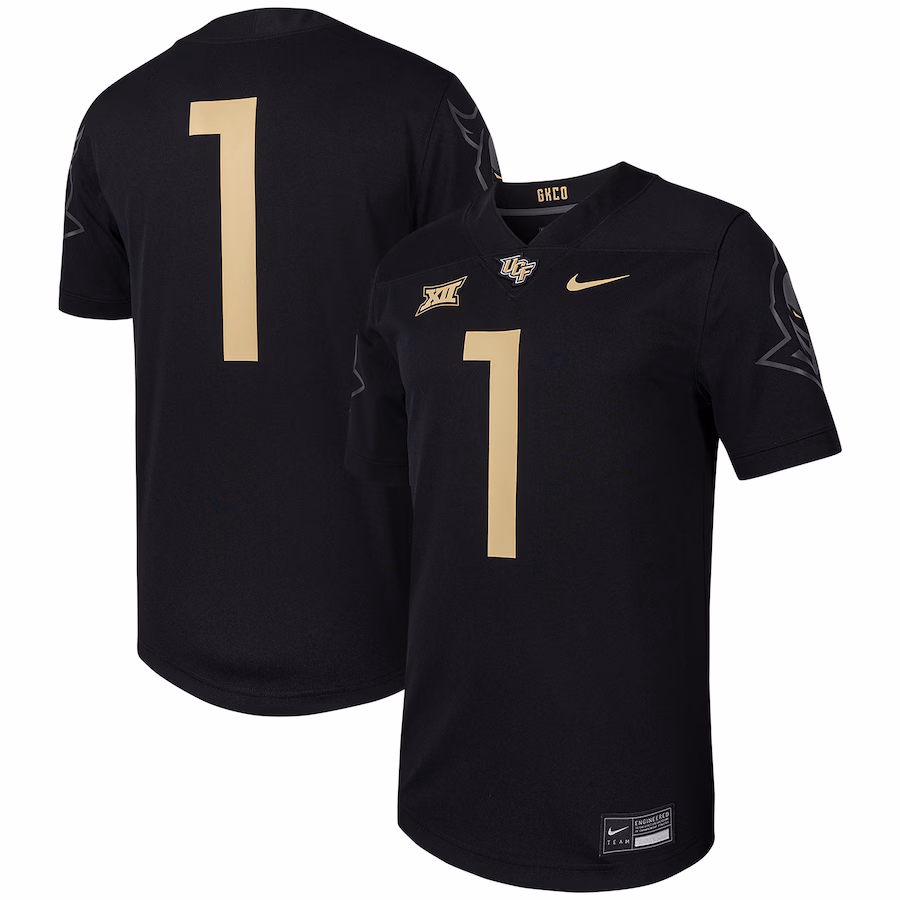 Men's Nike #1 Black UCF Knights Untouchable Football Replica Jersey - Ujersey