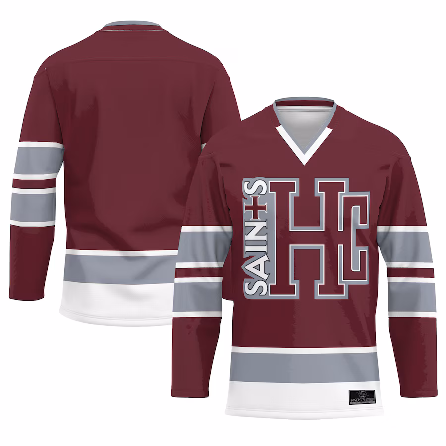 Youth ProSphere Maroon Holy Cross Saints Hockey Jersey - Ujersey