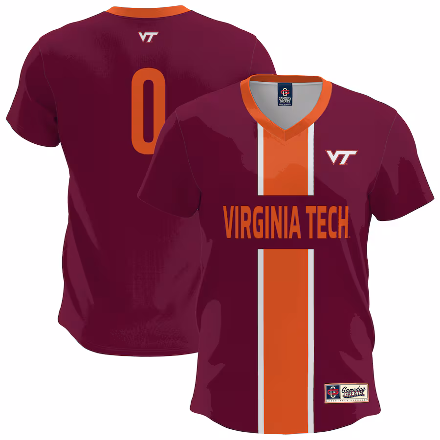 Men's GameDay Greats  Maroon Virginia Tech Hokies Lightweight Soccer Fashion Jersey - Ujersey