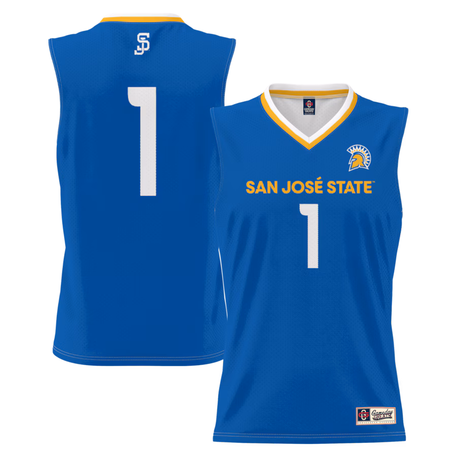Men's GameDay Greats #1 Royal San Jose State Spartans Lightweight Basketball Jersey - Ujersey