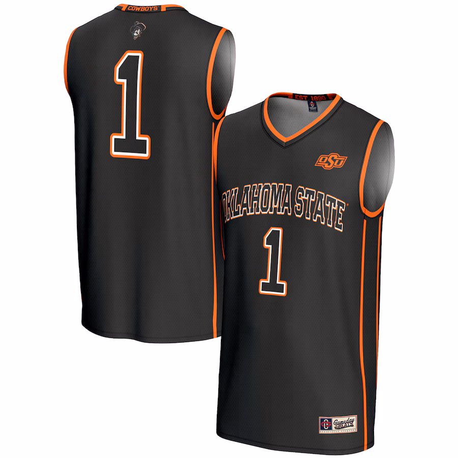 Unisex GameDay Greats #1 Black Oklahoma State Cowboys Lightweight Basketball Jersey - Ujersey