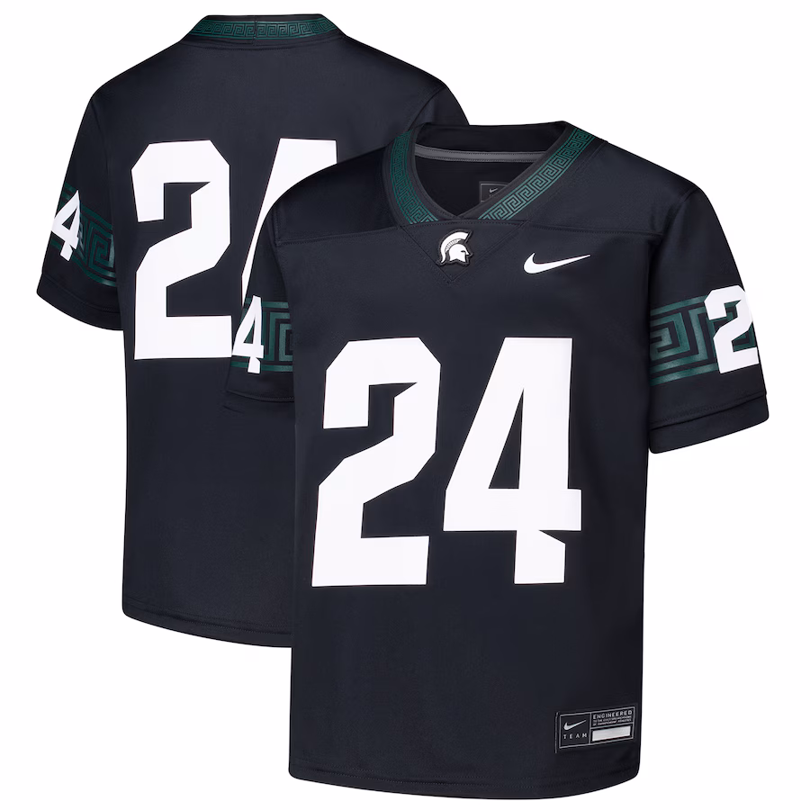 Youth Nike #24 Black Michigan State Spartans Untouchable Football Jersey - Ujersey