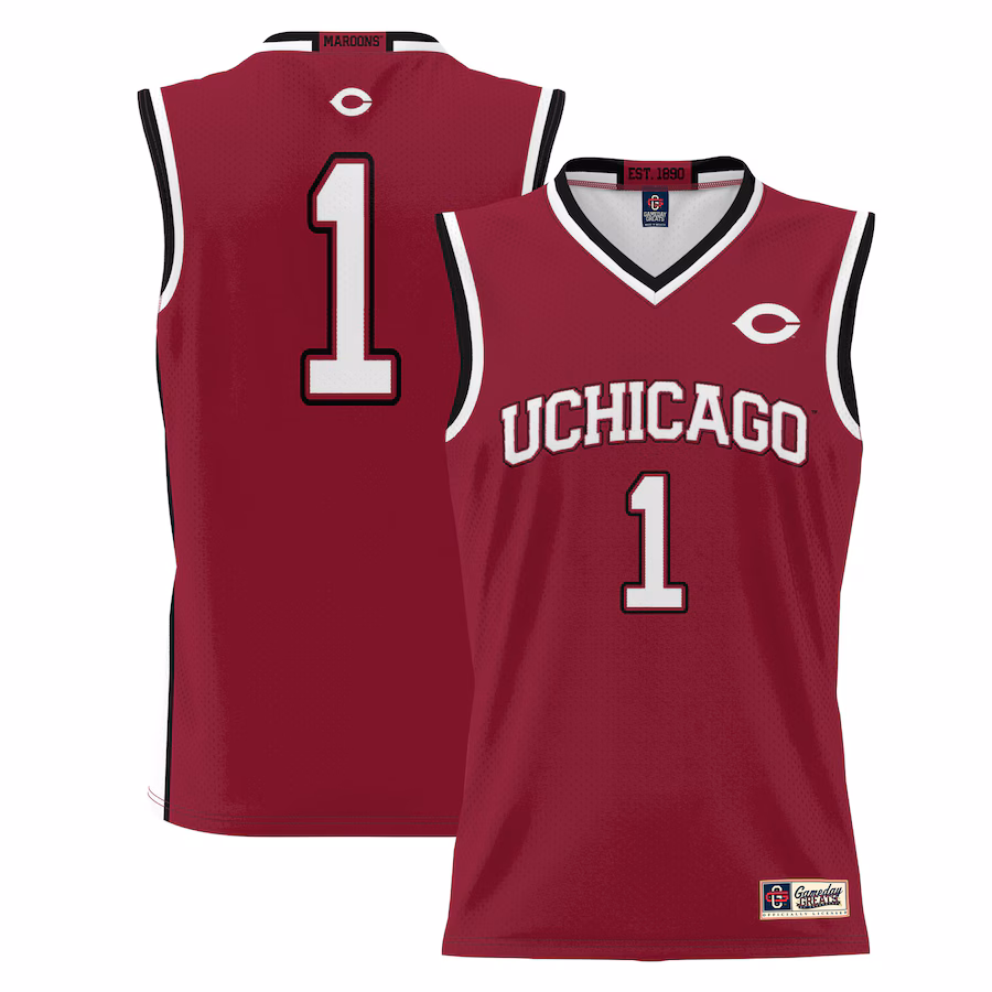 Youth GameDay Greats Maroon #1 UChicago Maroons Lightweight Basketball Jersey - Ujersey