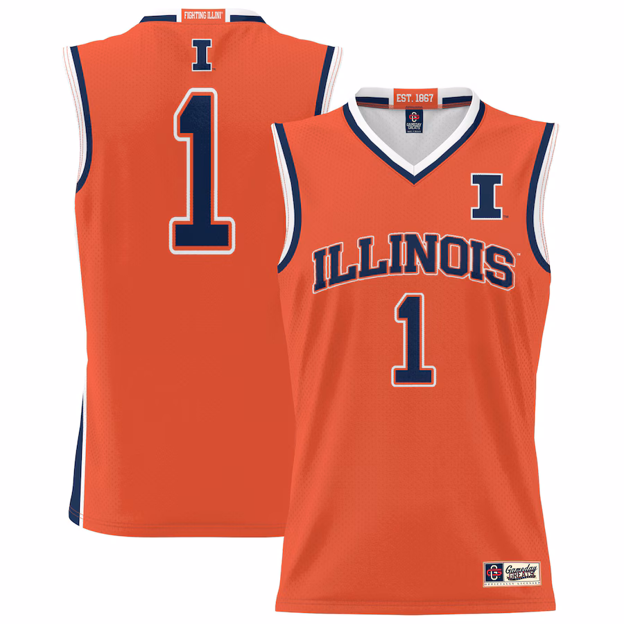 Youth GameDay Greats #1 Orange Illinois Fighting Illini Lightweight Basketball Jersey - Ujersey