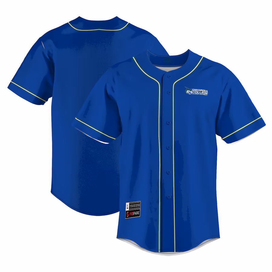 Men's GameDay Greats  Blue Georgia College Bobcats Lightweight  Baseball Jersey - Ujersey