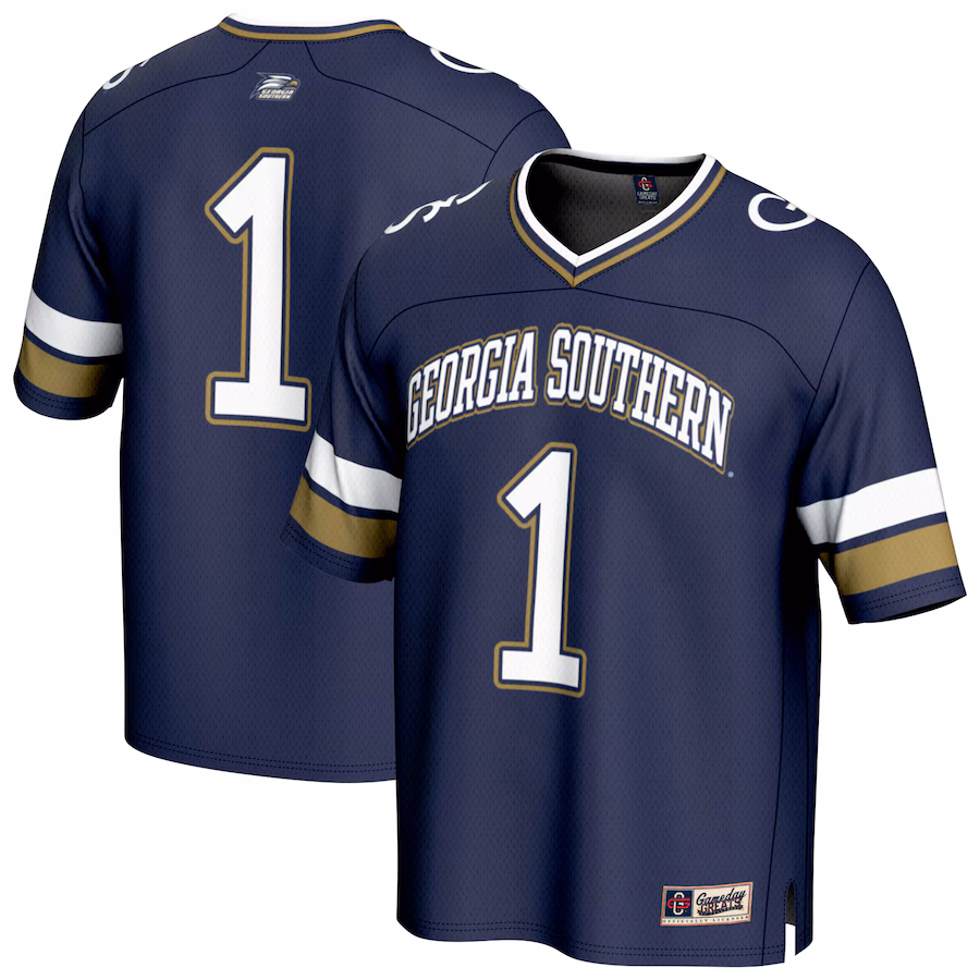 Youth GameDay Greats #1 Blue Georgia Southern Eagles Lightweight Collegiate Football Fashion Jersey - Ujersey
