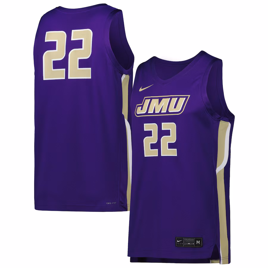 Men's Nike Purple James Madison Dukes Replica Basketball Jersey - Ujersey