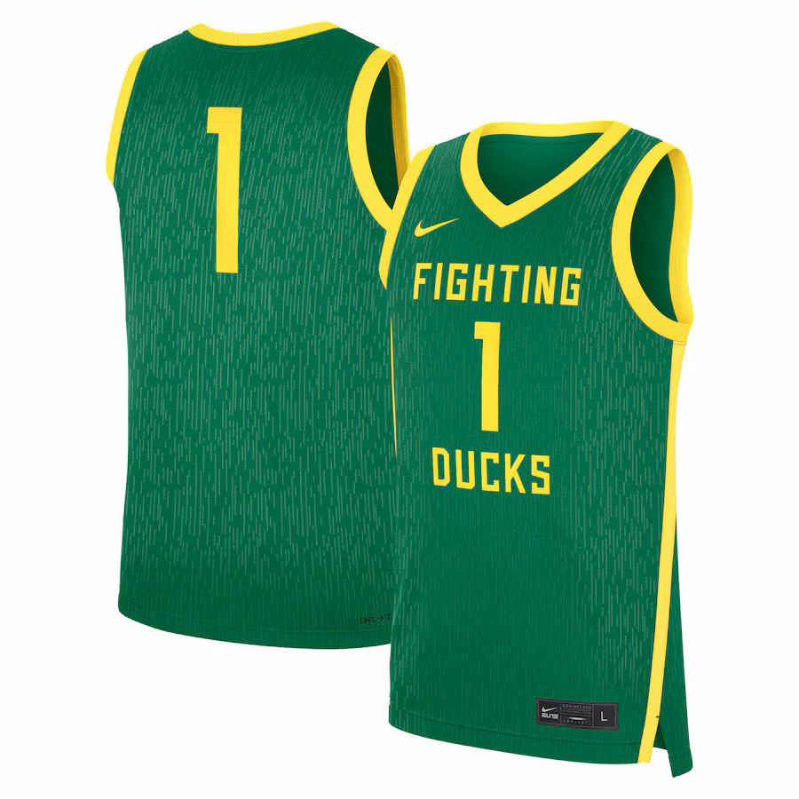 Men's Nike Green Oregon Ducks Road Replica Basketball Jersey - Ujersey