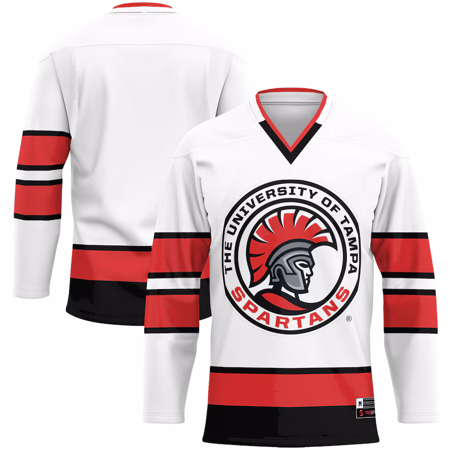 Men's GameDay Greats White Tampa Spartans Hockey Jersey - Ujersey