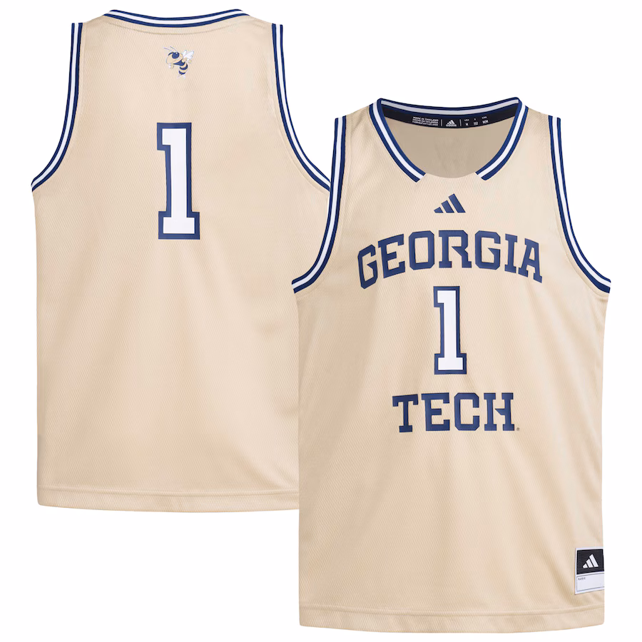 Youth adidas #1 Gold Georgia Tech Yellow Jackets Swingman Jersey - Ujersey