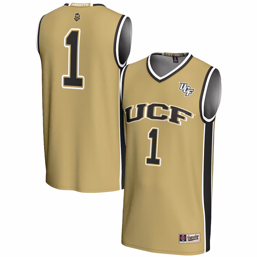 Youth GameDay Greats #1 Gold UCF Knights Lightweight Basketball Jersey - Ujersey