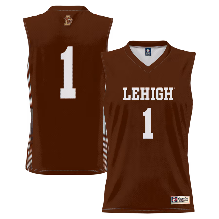 Youth GameDay Greats #1 Brown Lehigh Mountain Hawks Lightweight Basketball Jersey - Ujersey